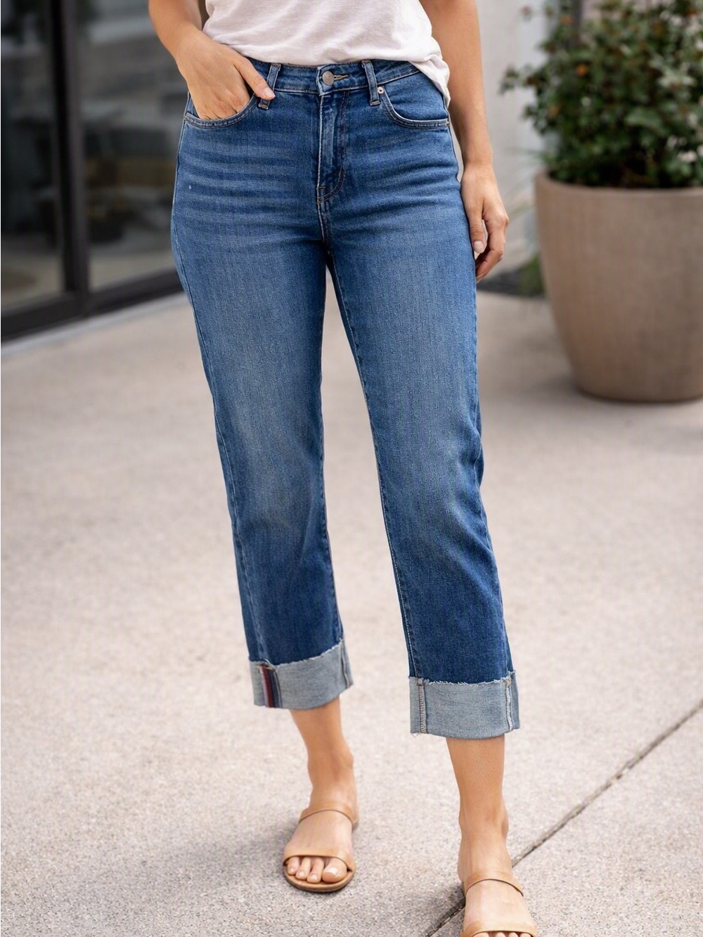 BLEU Denim Cropped Jeans – The Perfect Fit size 14. NWT